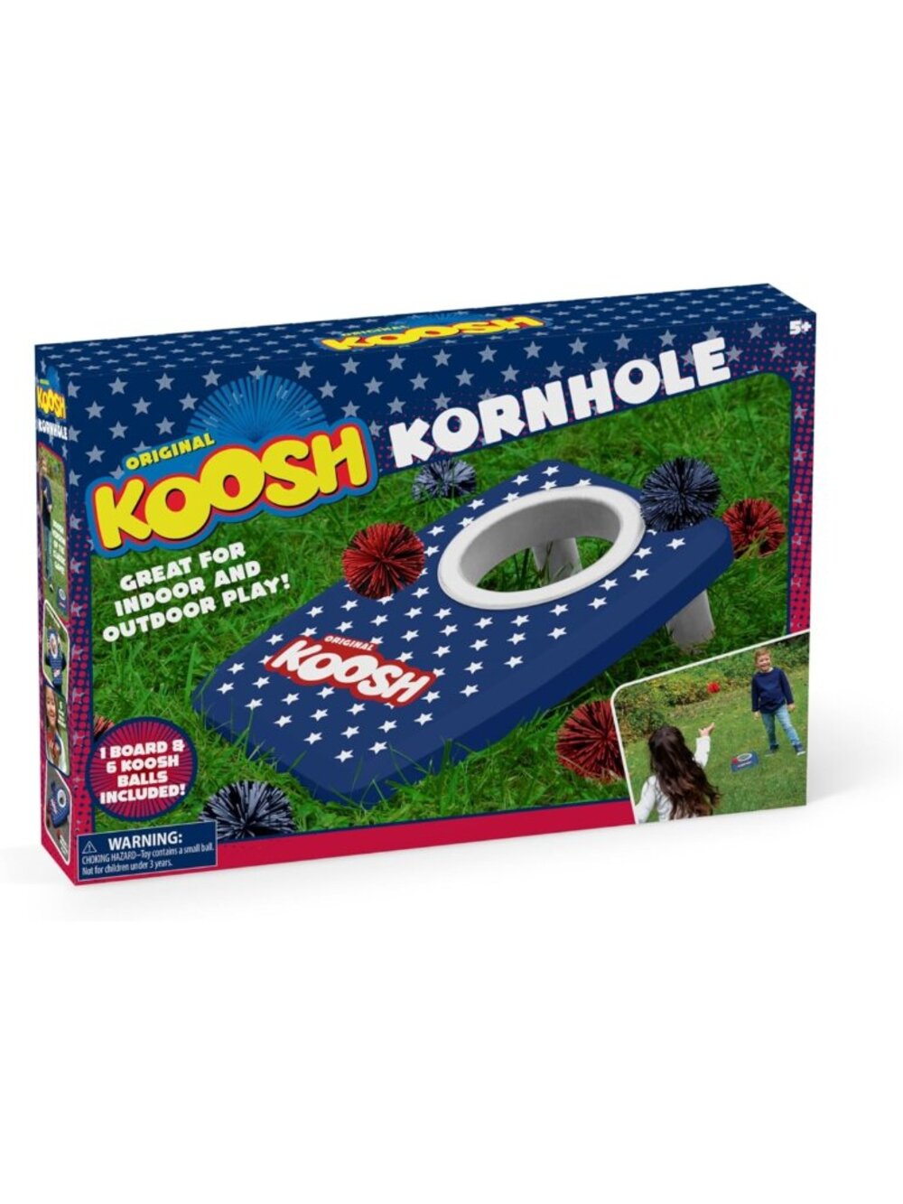4th of July Cornhole Set for Kids - Outdoor Fun, Easy Storage, 1 Board & 6